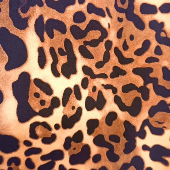 Leapard Print Silky Sleeveless Halter Dress - Picture 10 of 12